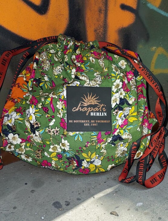 Chapati Berlin Organic Cotton Boho Drawstring Backpack